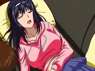 Mignon fille anime montrant des sous-vêtements dans sa petite jupe