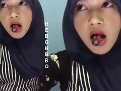 hijab likes at hand white lightning cum