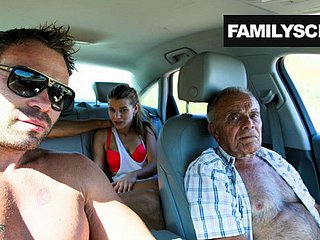 Ambitiousness Slut Going to bed in the air Grandpa, Fake Son increased by Uncle