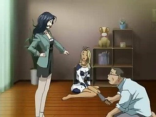 Hentai zakładnik został pieprzona przed tłumem
